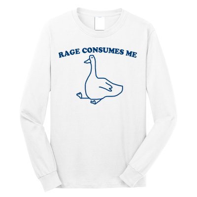 Rage Consumes Me Silly Goose – Funny Angry Goose Meme Long Sleeve Shirt