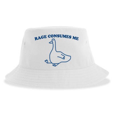 Rage Consumes Me Silly Goose – Funny Angry Goose Meme Sustainable Bucket Hat