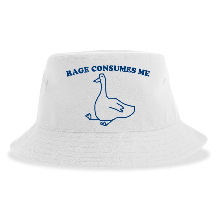 Rage Consumes Me Silly Goose – Funny Angry Goose Meme Sustainable Bucket Hat