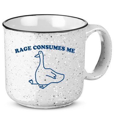Rage Consumes Me Silly Goose – Funny Angry Goose Meme 15oz Campfire Ceramic Mug