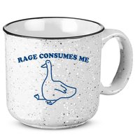 Rage Consumes Me Silly Goose – Funny Angry Goose Meme 15oz Campfire Ceramic Mug
