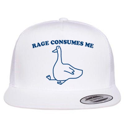 Rage Consumes Me Silly Goose – Funny Angry Goose Meme Flat Bill Trucker Hat