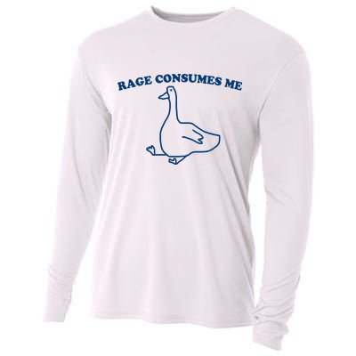 Rage Consumes Me Silly Goose – Funny Angry Goose Meme Cooling Performance Long Sleeve Crew