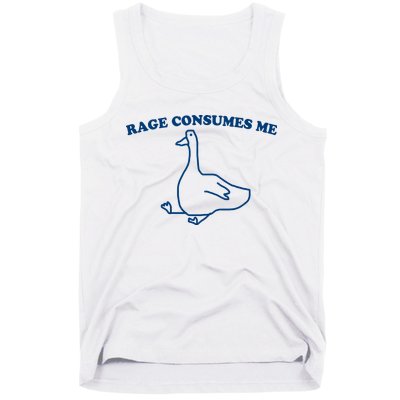 Rage Consumes Me Silly Goose – Funny Angry Goose Meme Tank Top