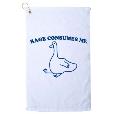 Rage Consumes Me Silly Goose – Funny Angry Goose Meme Golf Towel