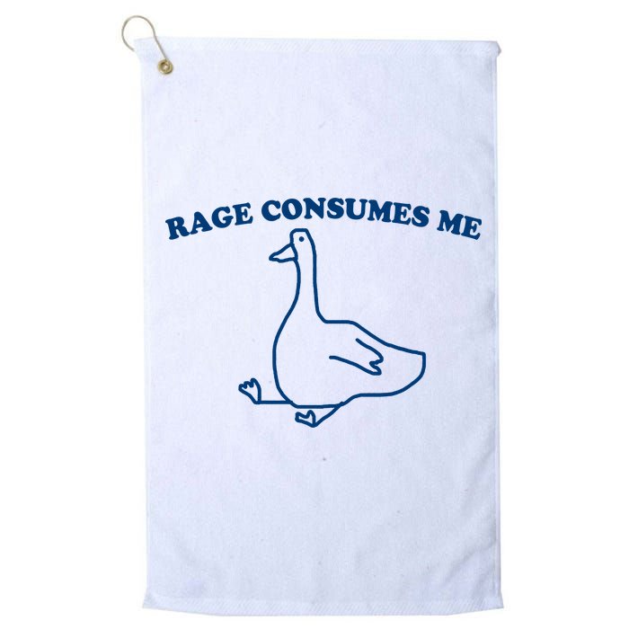 Rage Consumes Me Silly Goose – Funny Angry Goose Meme Golf Towel