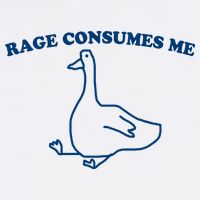 Rage Consumes Me Silly Goose – Funny Angry Goose Meme Golf Towel