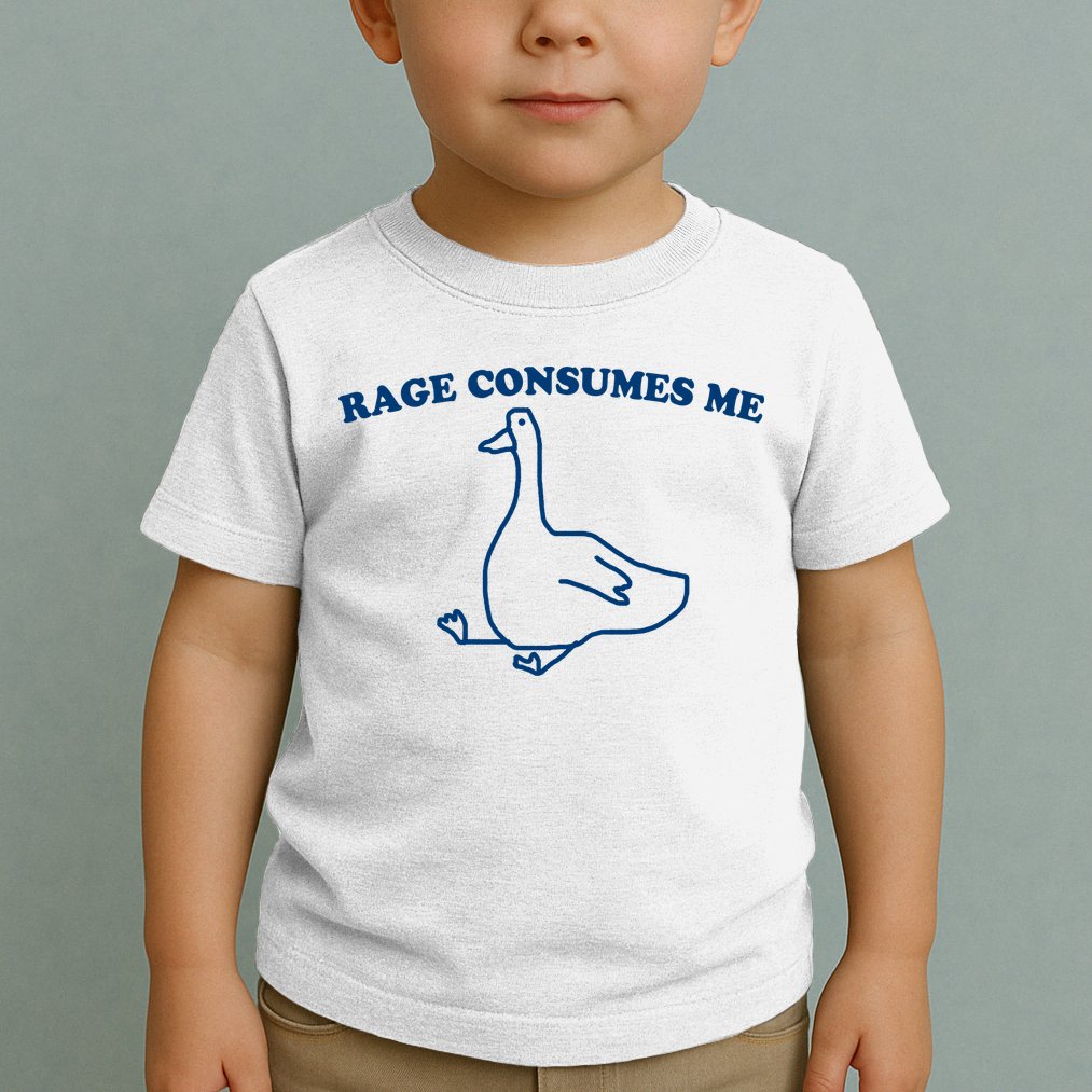 Rage Consumes Me Silly Goose – Funny Angry Goose Meme Toddler T-Shirt