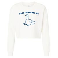 Rage Consumes Me Silly Goose – Funny Angry Goose Meme Cropped Pullover Crew