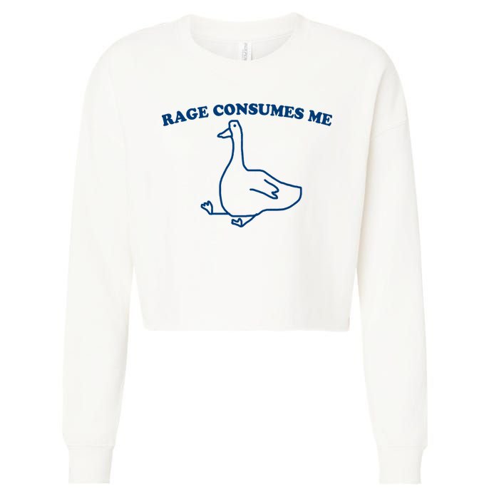 Rage Consumes Me Silly Goose – Funny Angry Goose Meme Cropped Pullover Crew