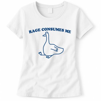 Rage Consumes Me Silly Goose – Funny Angry Goose Meme Womens T-Shirt