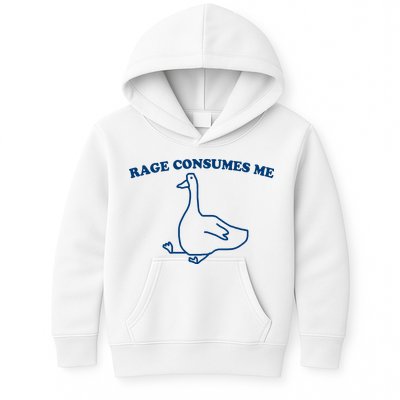 Rage Consumes Me Silly Goose – Funny Angry Goose Meme Kids Hoodie