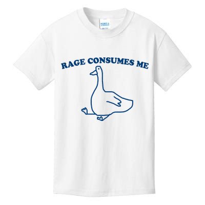 Rage Consumes Me Silly Goose – Funny Angry Goose Meme Kids T-Shirt