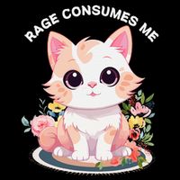 Rage Consumes Me Cat Lovers  Quotes  Meow Girl 2025 Drawstring Bag