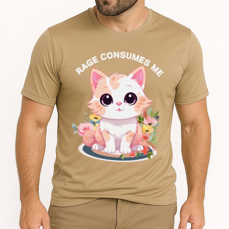 Rage Consumes Me Cat Lovers  Quotes  Meow Girl 2025 Cooling Performance Crew T-Shirt