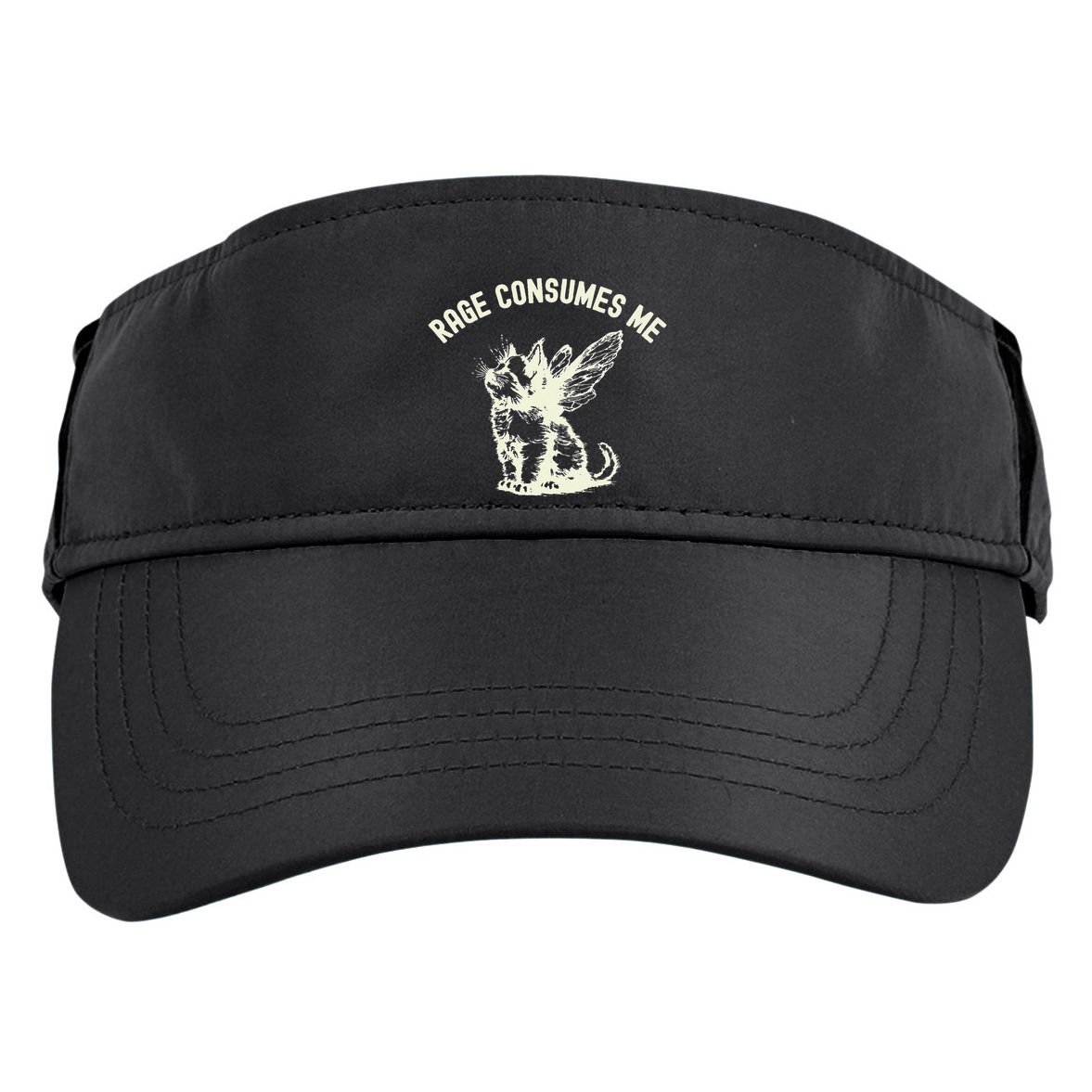 Rage Consumes Me Cat Flower Cute Kitty Cat Meme Adult Drive Performance Visor