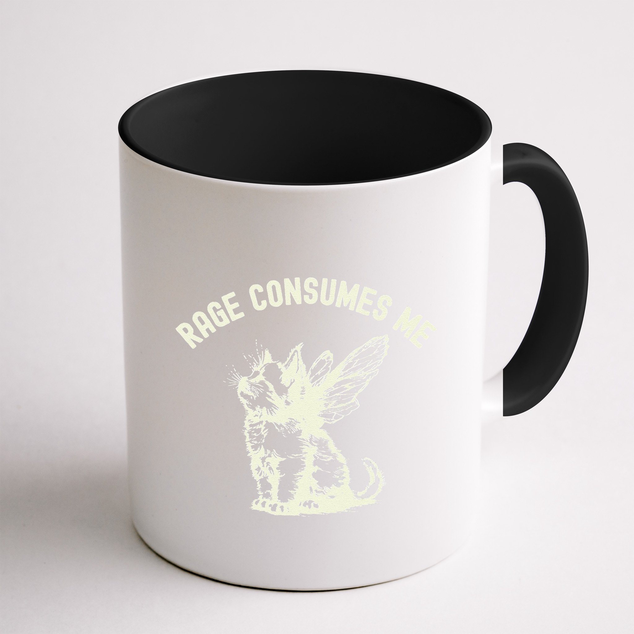 Rage Consumes Me Cat Flower Cute Kitty Cat Meme Mug