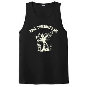 Rage Consumes Me Cat Flower Cute Kitty Cat Meme PosiCharge Competitor Tank