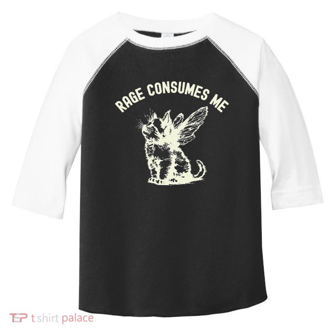 Rage Consumes Me Cat Flower Cute Kitty Cat Meme Toddler Fine Jersey T-Shirt