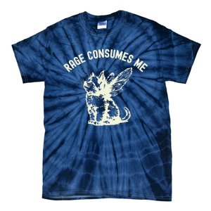 Rage Consumes Me Cat Flower Cute Kitty Cat Meme Tie-Dye T-Shirt