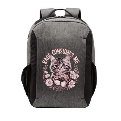 Rage Consumes Me Cottage Core Cat Meme Aesthetic Vector Backpack