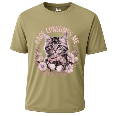Rage Consumes Me Cottage Core Cat Meme Aesthetic Performance Shirt