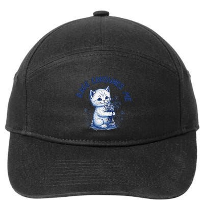 Rage Consumes Me Cat Flower Cute Kitty Cat Meme Design Funny 7-Panel Snapback Hat