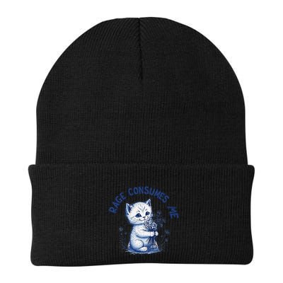 Rage Consumes Me Cat Flower Cute Kitty Cat Meme Design Funny Beanie