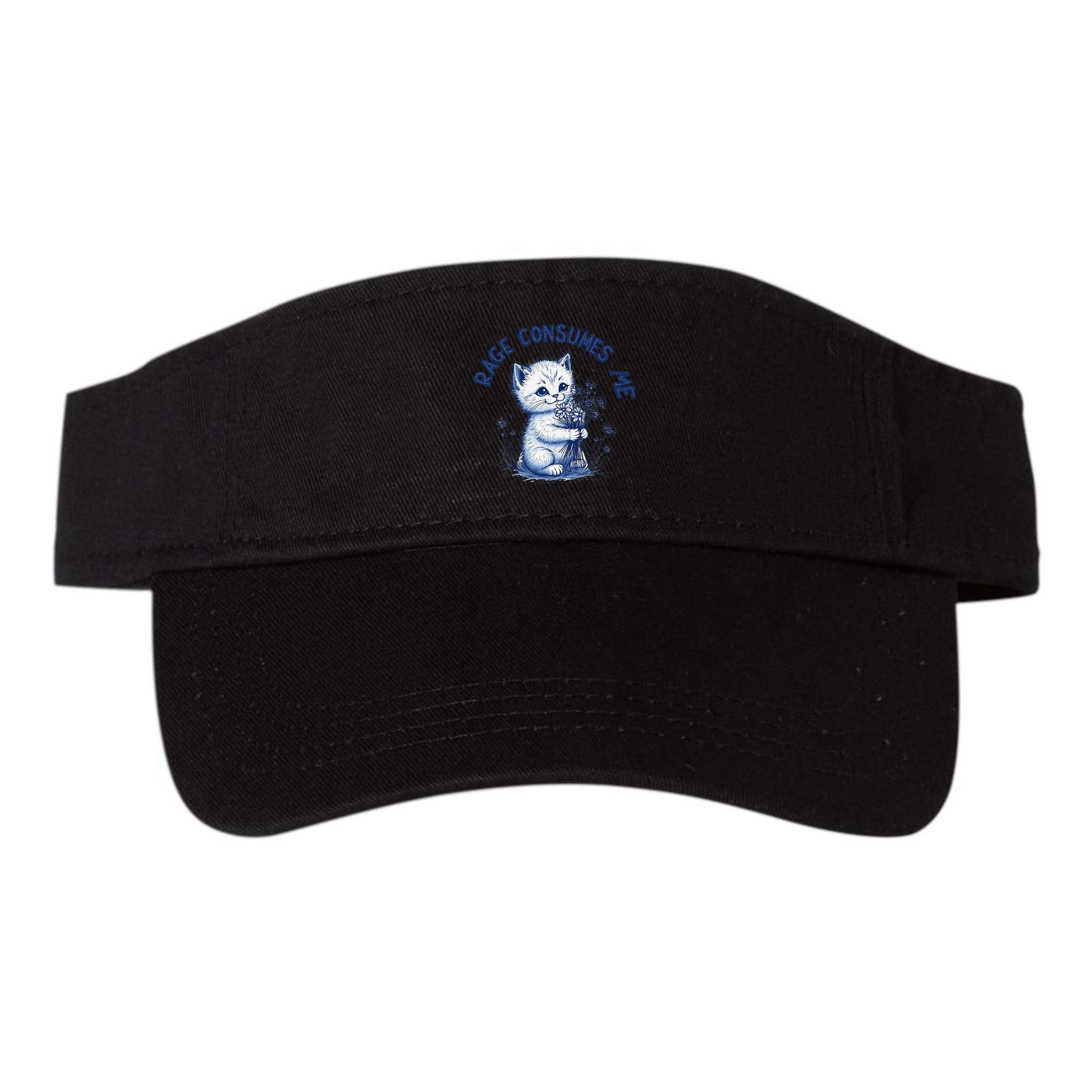 Rage Consumes Me Cat Flower Cute Kitty Cat Meme Design Funny Visor