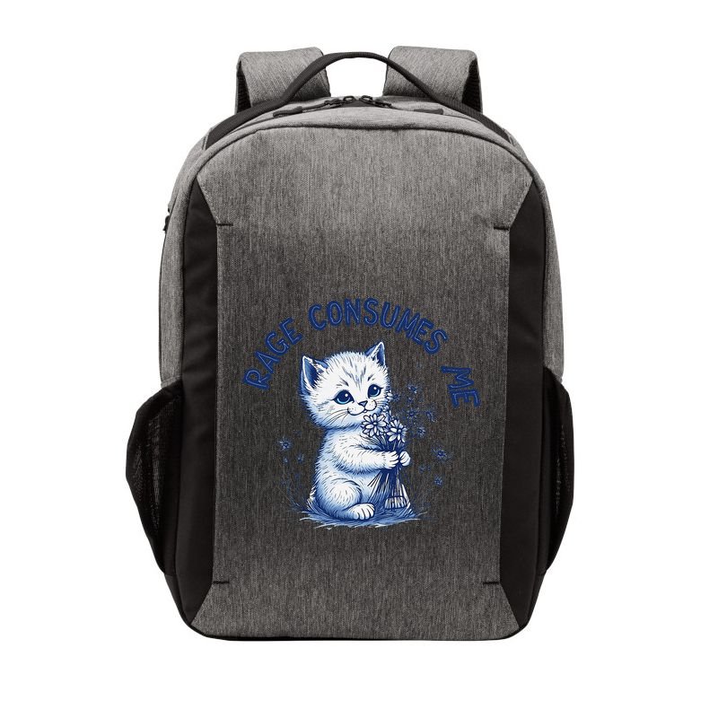 Rage Consumes Me Cat Flower Cute Kitty Cat Meme Design Funny Vector Backpack