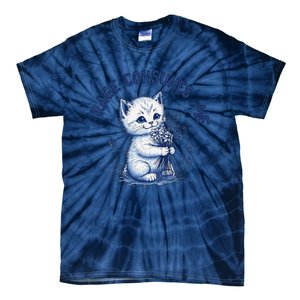 Rage Consumes Me Cat Flower Cute Kitty Cat Meme Design Funny Tie-Dye T-Shirt