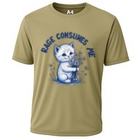 Rage Consumes Me Cat Flower Cute Kitty Cat Meme Design Funny Cooling Performance Crew T-Shirt