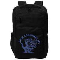 Rage Consumes Me Cat Flower Cute Kitty Cat Meme Impact Tech Backpack