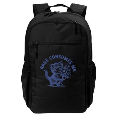 Rage Consumes Me Cat Flower Cute Kitty Cat Meme Backpack