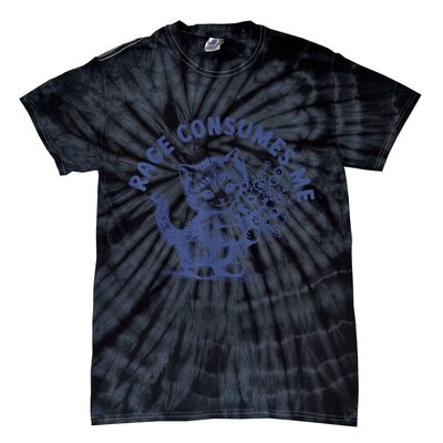 Rage Consumes Me Cat Flower Cute Kitty Cat Meme Tie-Dye T-Shirt