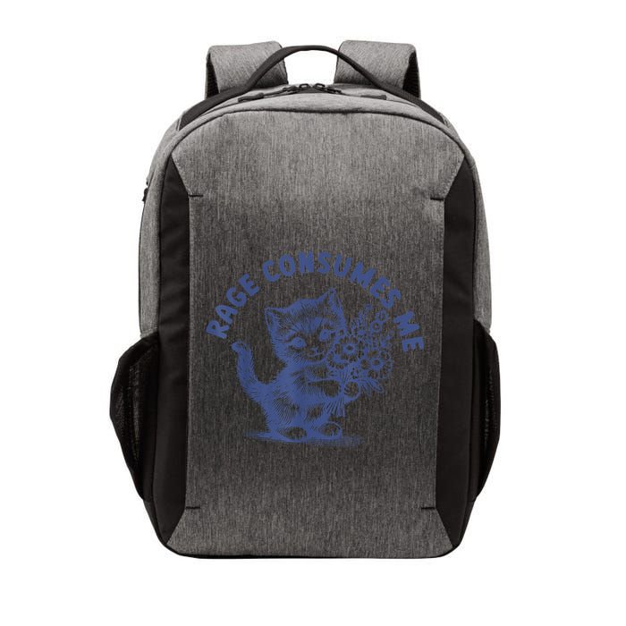 Rage Consumes Me Cat Flower Cute Kitty Cat Meme Vector Backpack