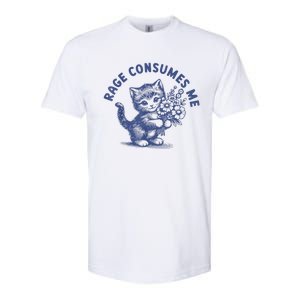 Rage Consumes Me Cat Flower Cute Kitty Cat Meme Softstyle CVC T-Shirt