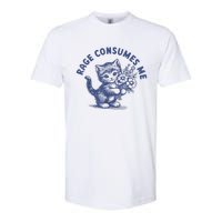 Rage Consumes Me Cat Flower Cute Kitty Cat Meme Softstyle CVC T-Shirt