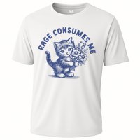 Rage Consumes Me Cat Flower Cute Kitty Cat Meme Cooling Performance Crew T-Shirt