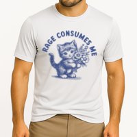 Rage Consumes Me Cat Flower Cute Kitty Cat Meme Cooling Performance Crew T-Shirt