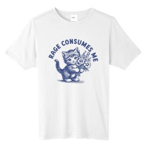 Rage Consumes Me Cat Flower Cute Kitty Cat Meme Tall Fusion ChromaSoft Performance T-Shirt