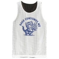 Rage Consumes Me Cat Flower Cute Kitty Cat Meme Mesh Reversible Basketball Jersey Tank