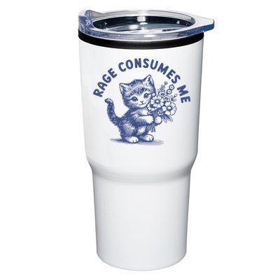 Rage Consumes Me Cat Flower Cute Kitty Cat Meme Tumbler