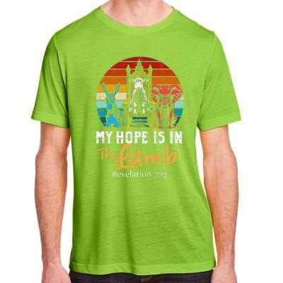 Retro Christian My Hope Is In Lamb Jesus Religious Scripture Adult ChromaSoft Performance T-Shirt