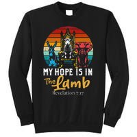 Retro Christian My Hope Is In Lamb Jesus Religious Scripture Sweatshirt