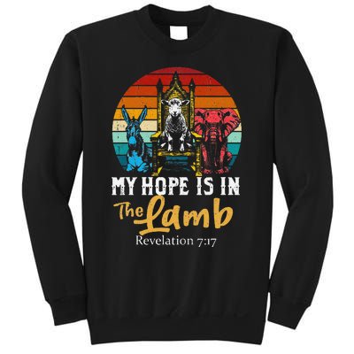 Retro Christian My Hope Is In Lamb Jesus Religious Scripture Sweatshirt