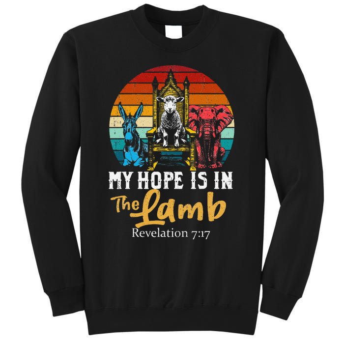 Retro Christian My Hope Is In Lamb Jesus Religious Scripture Sweatshirt