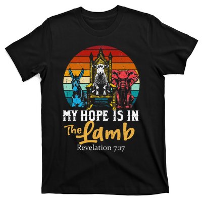 Retro Christian My Hope Is In Lamb Jesus Religious Scripture T-Shirt