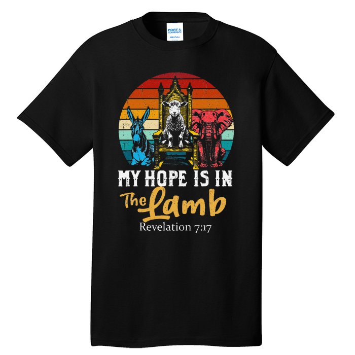 Retro Christian My Hope Is In Lamb Jesus Religious Scripture Tall T-Shirt