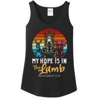 Retro Christian My Hope Is In Lamb Jesus Religious Scripture Ladies Essential Tank